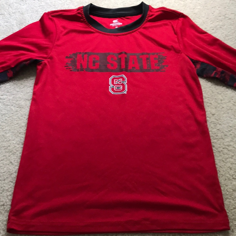 Polyester NC State long sleeve tee.